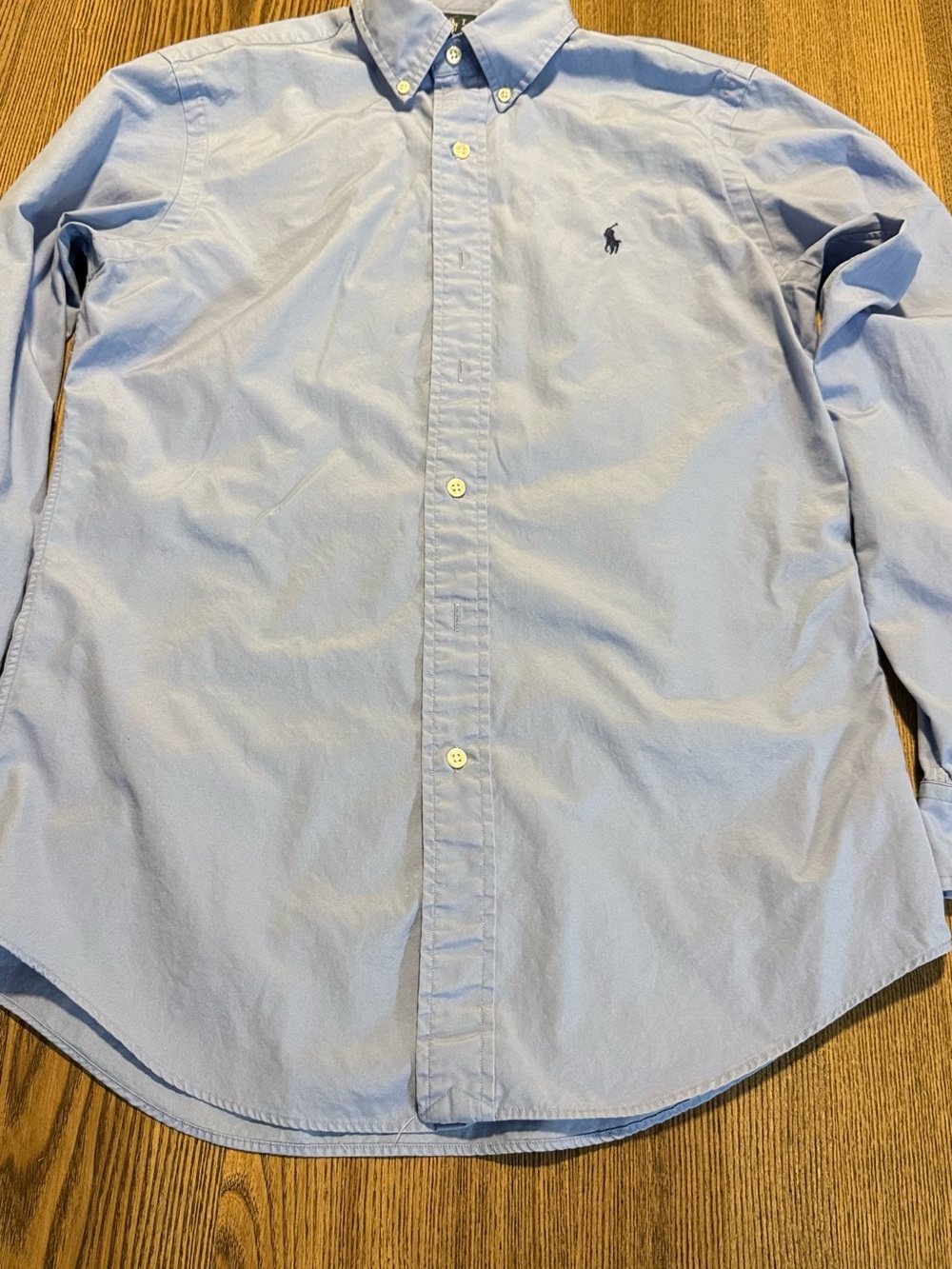 Ralph Lauren Light Blue Button-Down Dress Shirt with Pony Logo
